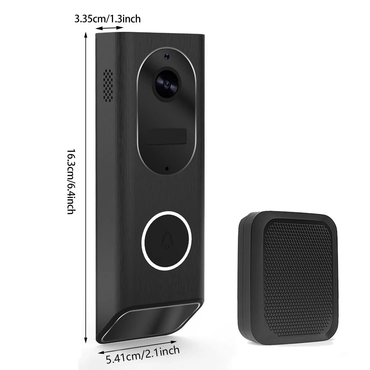BUFO S7 Smart Video Doorbell 1Pack / 2Pack 1080P HD WiFi Security Camera 5200mAh Battery IP65 Waterproof PIR Motion Detection Full‑Duplex Two‑Way Audio Night Vision RF433 Doorbell Chime CamVigil App Control Home Security