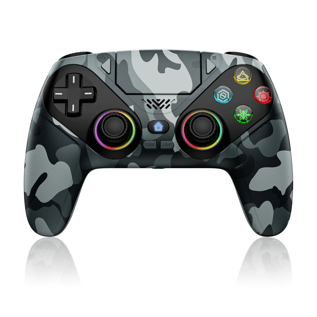 For Playstation 5 Controller RGB Wireless Gaming Bluetooth Control PS5 Macro/Turbo Vibration Dual Sense Anti-Drift Game Joystick
