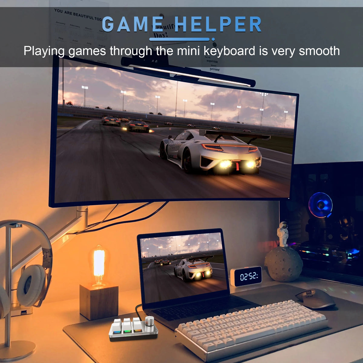 Mini Custom Programming Keyboard 6 Keys 1 Knob RGB Programming Macro Gaming Knob Keypads USB Wired Hot Swap Mechanical Keyboard