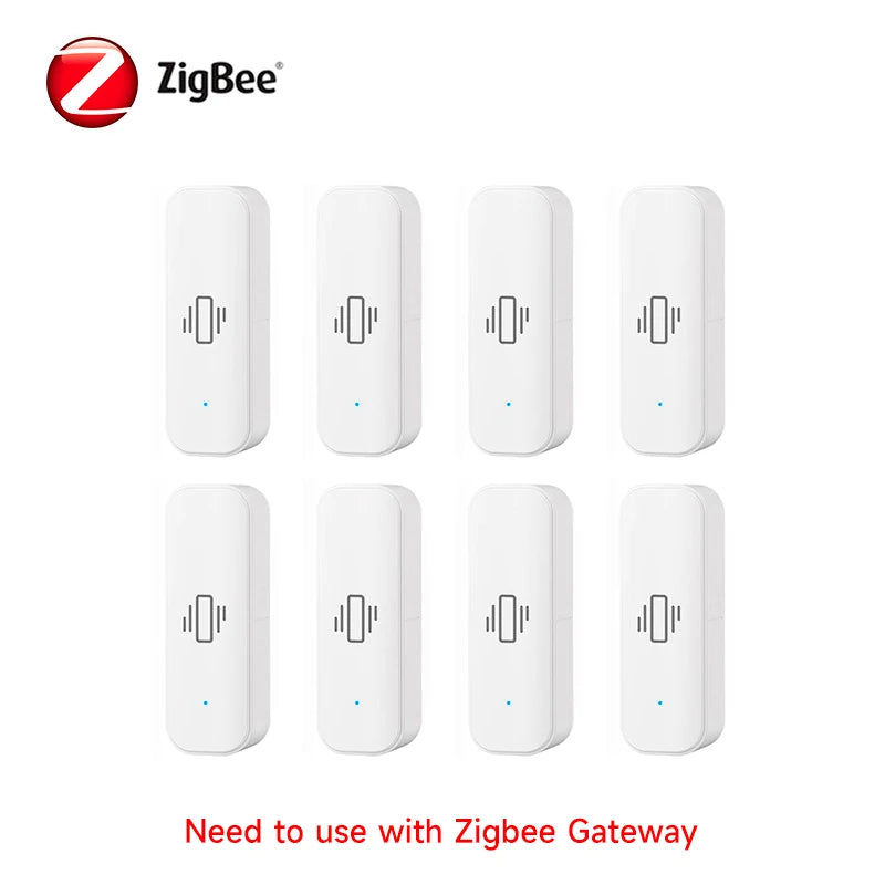 Tuya WiFi/Zigbee Smart Vibration Sensor Home Security Protection Smartlife App Real-time Remote Monitor Alarm Notification