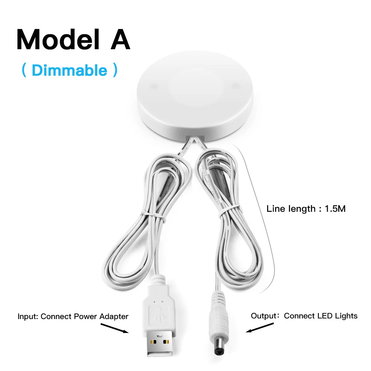 USB 5V Penetrable Wooden 20mm Touch Sensor Control Switch LED Light Switch For Smart Home LED Strip Light
