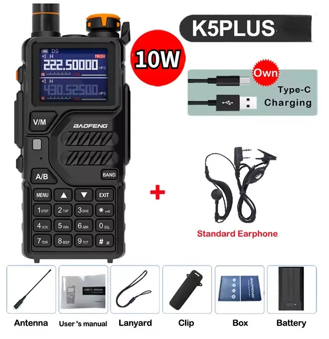 1/2PCS BaoFeng UV-5R 5W Tri-Power Walkie Talkie High Power Dual Band Long Range 128 CH Portable Handheld UV 5R Ham Two Way Radio
