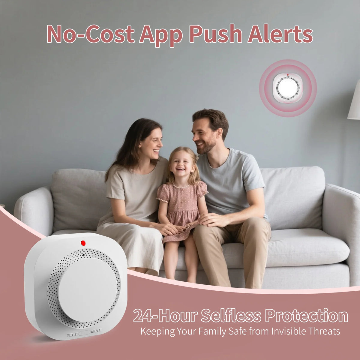 Zigbee Smoke Alarm Tuya Smart Real-time Monitoring APP Notification Smoke Detector For Gas Wall-hung Stoves Bathrooms Industrial Hotel Security
