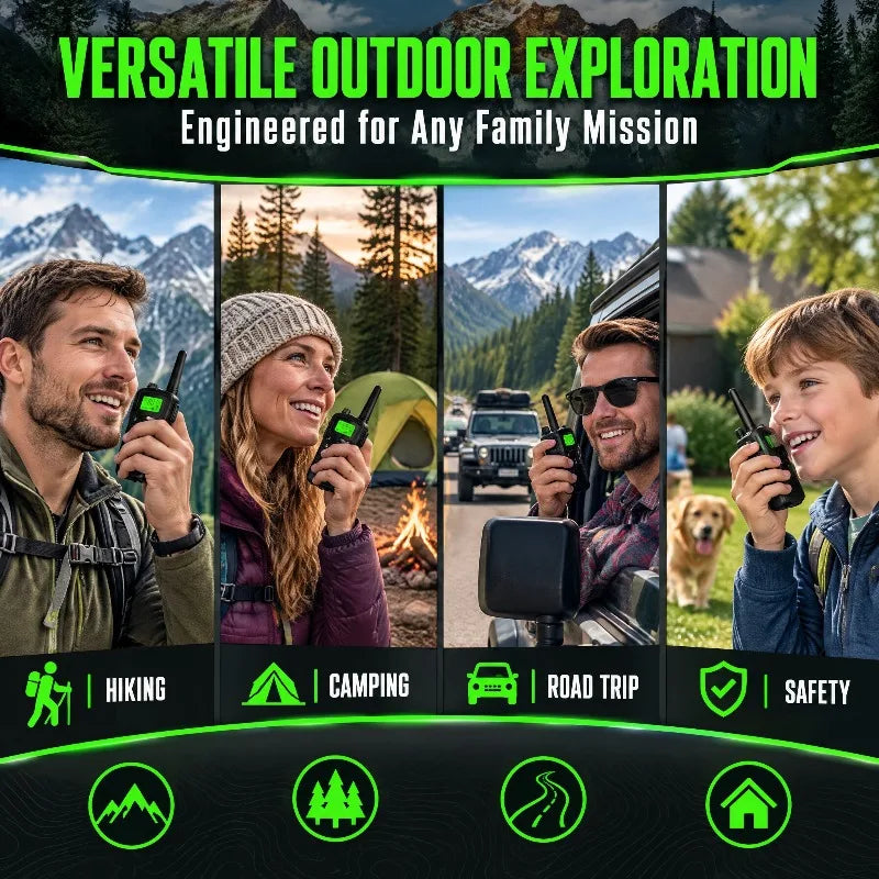 2pcs Adult Wireless Handheld Outdoor Long-distance Walkie Talkie Intercom Outdoor Unit 10 Kilometers