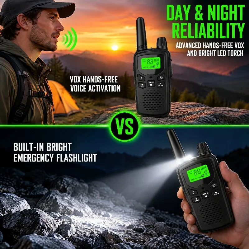 2pcs Adult Wireless Handheld Outdoor Long-distance Walkie Talkie Intercom Outdoor Unit 10 Kilometers