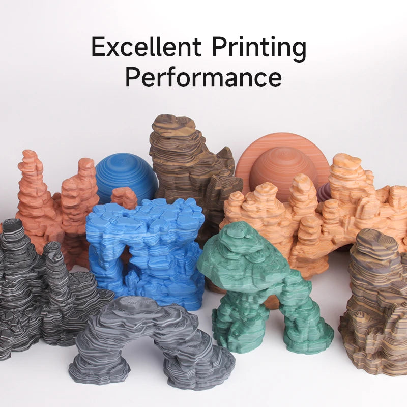 ESUN PLA 3D Printer Filament PLA Rock 3D Filament 1KG Rock Circle Frosted Filament for Bambu Lab Dual Color Rock 3D Filament