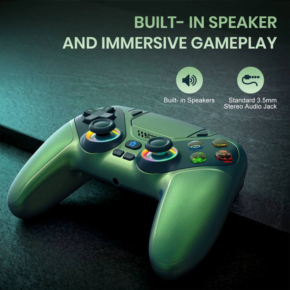 For Playstation 5 Controller RGB Wireless Gaming Bluetooth Control PS5 Macro/Turbo Vibration Dual Sense Anti-Drift Game Joystick