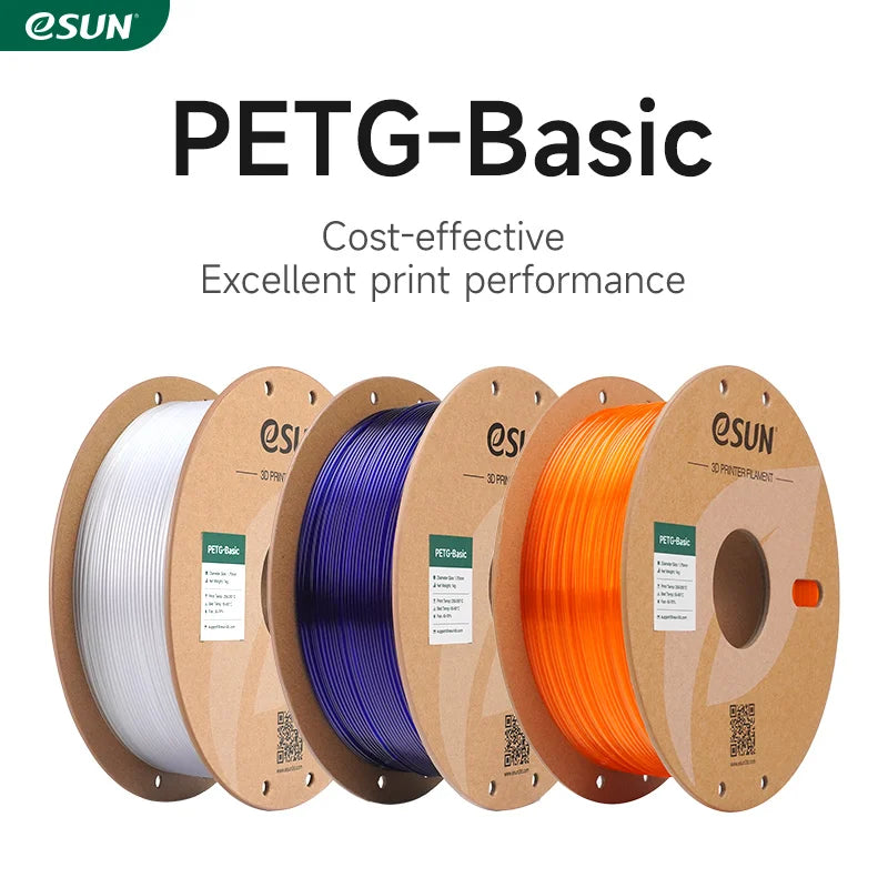 ESUN Basic PETG 3D Filament 1.75mm 1KG 2.2LBS High Toughness 3D Printer Filaments PETG Basic For Bambu Lab 3D Printing Materials