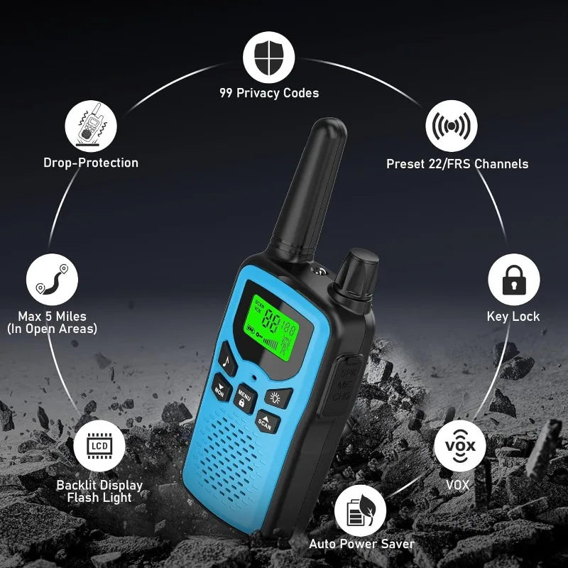 2pcs Adult Wireless Handheld Outdoor Long-distance Walkie Talkie Intercom Outdoor Unit 10 Kilometers