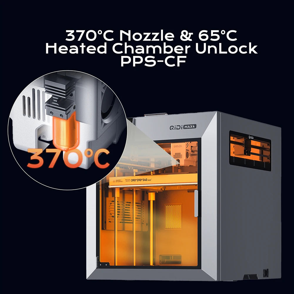 QIDI MAX4 Combo CoreXY 3D Printer Industrial Large Scale High Speed Impressora 3D Enclosed Chamber Engineering Filament