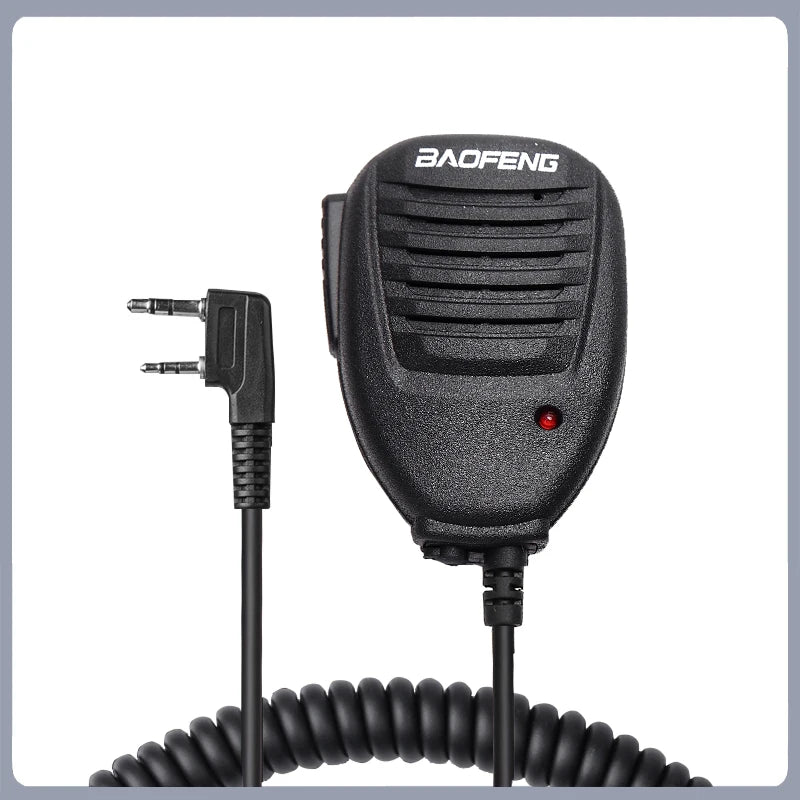 Baofeng UV-5R PTT Waterproof UV-9R Walkie Talkie Speaker Radio Microphone Keenwood 2-Pin Type Handheld Mic For  UV-82 UV16 888S