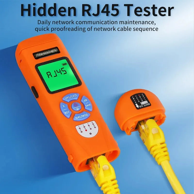 AUA-C70/C50 Rechargeable Mini Optical Power Meter (OPM) With Visual Fault Locator(15/30/50mW VFL) FTTH Fiber Optic Cable Tester