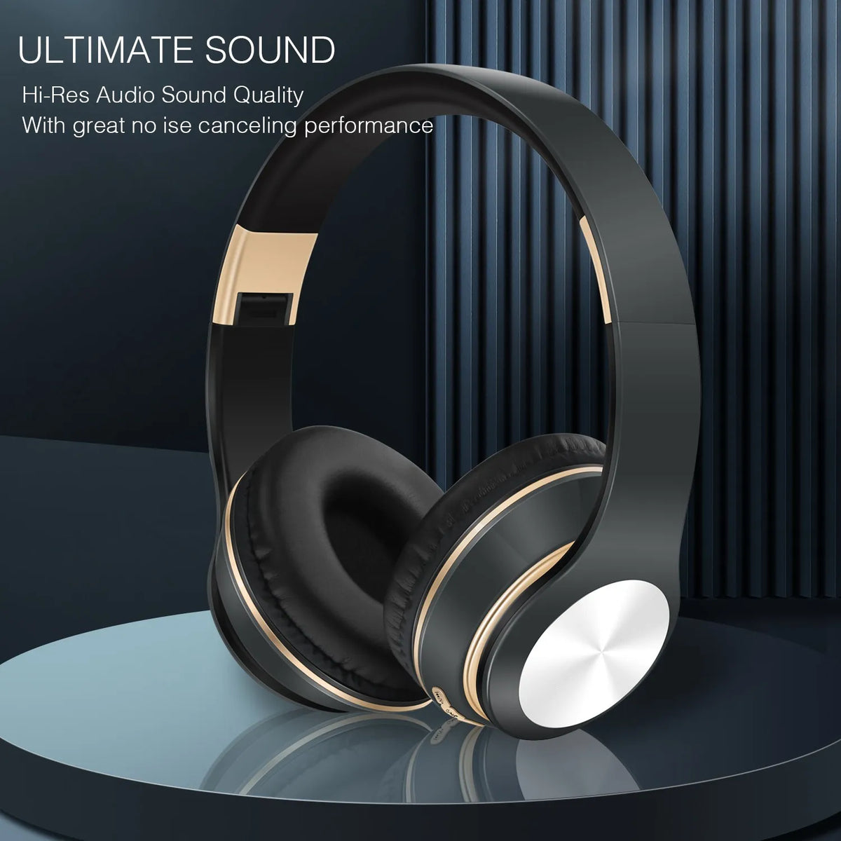 Bluetooth Earphones Over-ear Foldable Computer Wireless Headphones with Mic Noise Cancellation HIFI Stereo Gaming Headset
