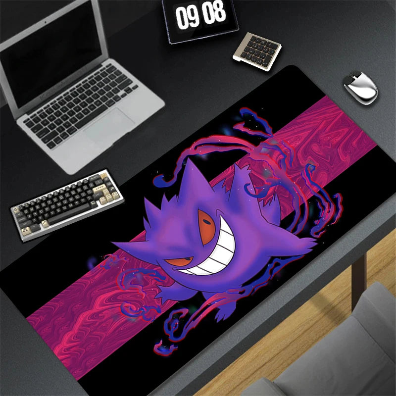 XXL Play Mat Laptop Black Gaming Accessories Mouse Pad Japan Anime Keyboard Rug PC P-pokemon Gengar Mousepad Gamer Keyboard Rug