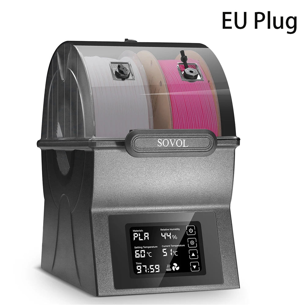 Sovol Filament Dryer SH02 Dry Box Filament Sealed Storage Box 3D Printer Spool Holder with PTC Heater Filament Dehydrator