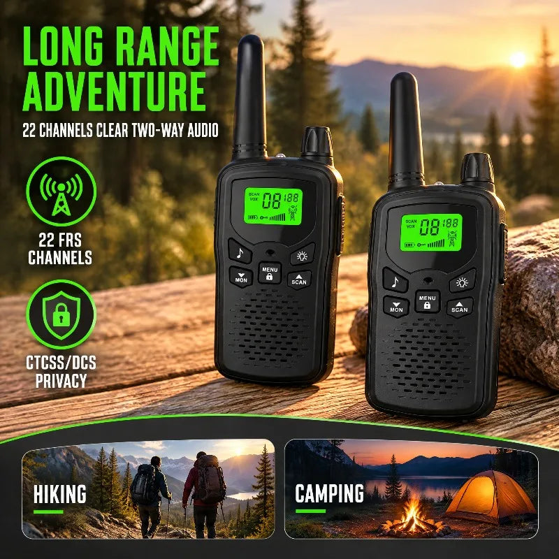 2pcs Adult Wireless Handheld Outdoor Long-distance Walkie Talkie Intercom Outdoor Unit 10 Kilometers
